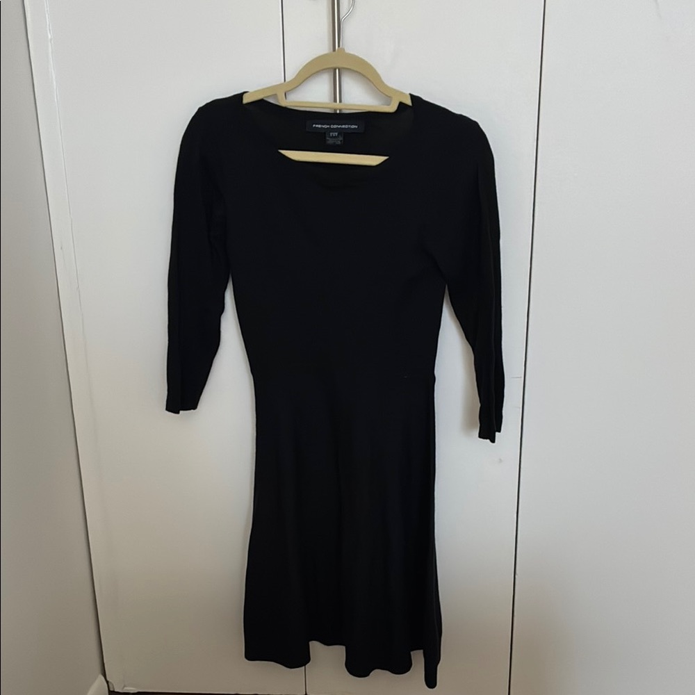 French Connection Classic Black Long Sleeve Dress Size 4